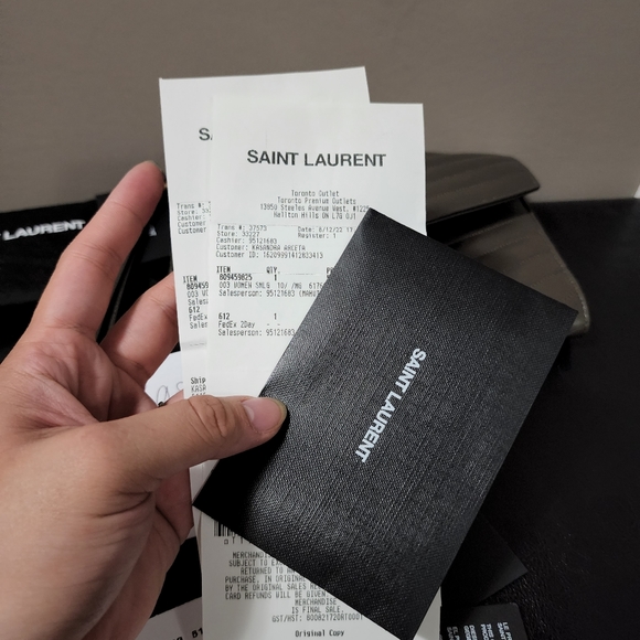 ❌️❌️SOLD❌️❌️ Saint Laurent New Clutch in Fog - Picture 10 of 11